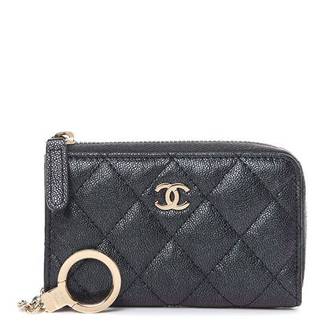 chanel keychain fur|chanel zipped key holder.